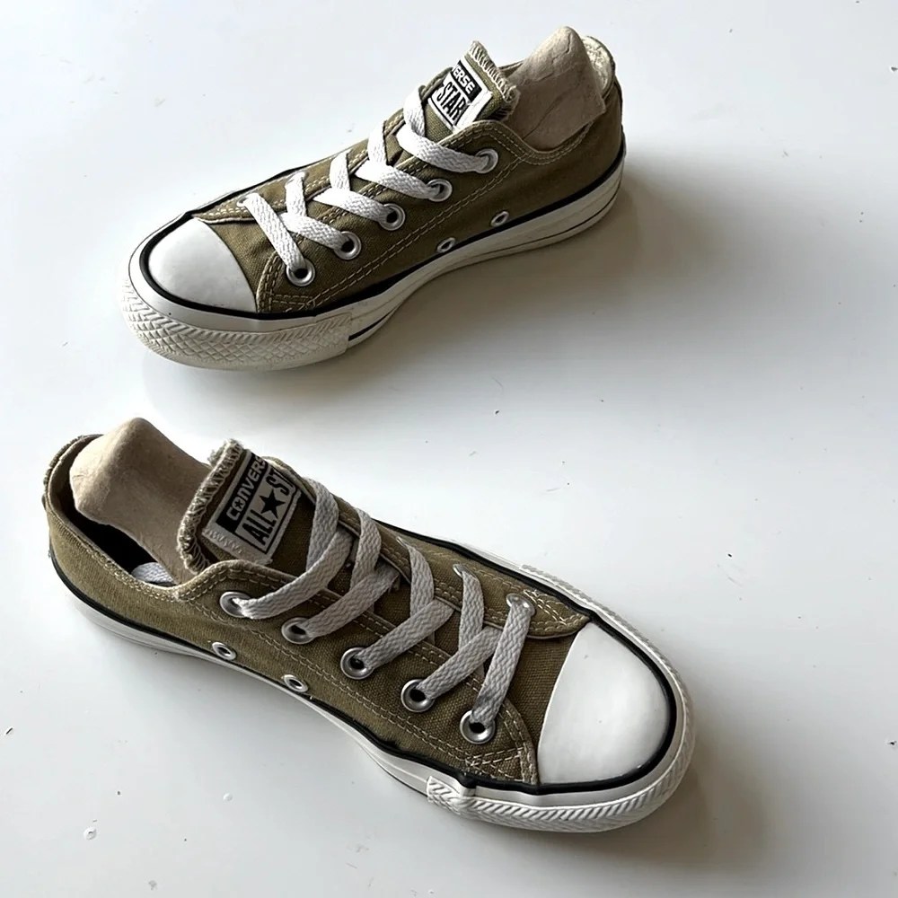 Converse All Star Canvas low top Sneakers Unisex Olive Khaki Dill Green,M3/W5